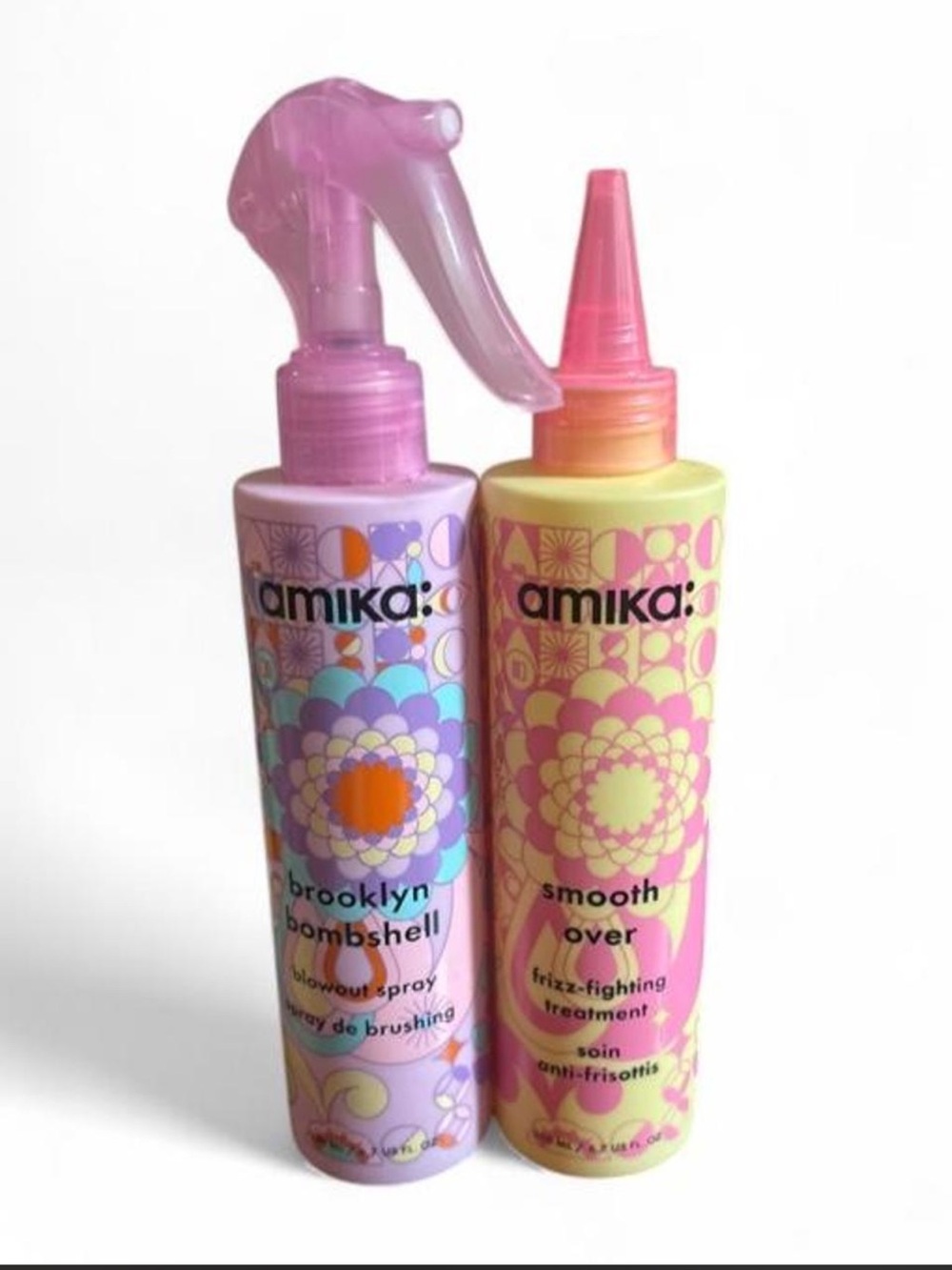 New amika Brooklyn Bombshell blowout spray + Smooth Over frizz treatment